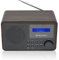 Roadstar HRA-700D+/WD Radio Portatile Vintage Digitale Dab/Dab+ / FM Funziona a Rete o a Batterie, Connessione cuffie, Radio Retro per Casa e Cucina, Sveglia con Doppio allarme, Legno