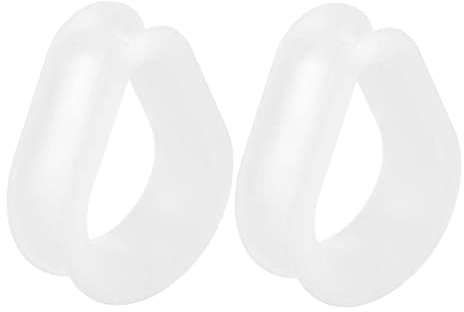 KnSam 2 Stück Plugs Ohren Silikon, Transparent Expander Messgeräte Stecker Bahre Gauges 24mm Tropfen Hoop Ohrringe Stecker Piercing Schmuck