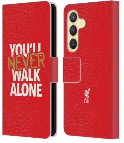 Head Case Designs Offizielle Liverpool Football Club Angabe Rot Liver Bird YNWA Leder-Wallet-Hülle Kompatibel mit Samsung Galaxy S24 5G