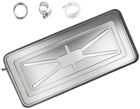 Air Conditioner Drip Pan, Portable Air Conditioners Stainless Steel Tray Condensate Water Drip Tray, AC Drip Cushion Air Conditioner Drain Hose Kit (Color : 93 * 45cm/37 * 18in)