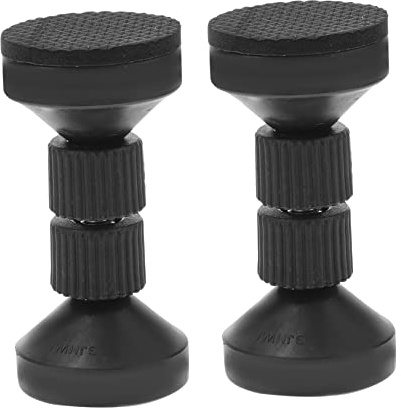 Yardenfun Supporti Regolabili per Testiera Letto 2 Pezzi Stabilizzatore Stabile per Telaio Letto Anti-Rumore Protezione Muro e Hotel Colore Nero Misura Grande 7,7-9 Cm