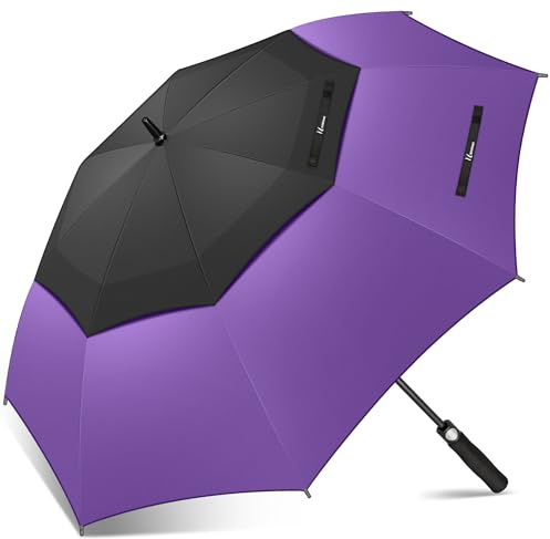 NINEMAX Golf Regenschirm Groß Sturmfest XL/XXL,Großer Regenschirm Sturmfest | Stabil Golfschirm Gross für Herren Damen 2 Personen