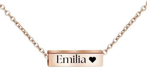 Pärchen Kette mit Gravur für Herren & Damen – Perfektes Geschenk zu Muttertag & Ostern | Personalisierte Partner Kette mit Namen, Datum, Herz & Unendlichkeits-Symbol | Schmuck für Paare, Sie & Ihn