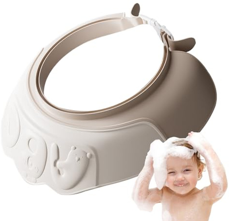 Kinder Duschhaube,Doppellagige Bademütze | Wasserdichte & Verstellbare Schutzhaube Zum Haarewaschen Mit Augen-, Ohren- Und Gesichtsschutz Beim Baden