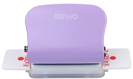 Pretfy 6 Loch Lose Leaf Hole Punch, Metall Hole Puncher, 5 Blech -Kapazität Handheld Puncher für A4 A5 B5 Notebook, mit Creative Punching für Scrapbook Tagebuchplaner (Lila)