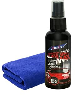 Mecarsee Glass Coating Spray for Car Windshield - Long-Lasting Hydrophobic Protection, Prevent Fogging, UV Shield - Improves Visibility in Rain & Snow - Easy to Apply