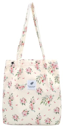 Damen Handtasche Kord Shopper Cord Tote Bag fur Reisen Alltag Schule Arbeit