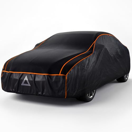 Upgrade4cars bilhagelskyddspresenning | Bilpresenning komplett för alla årstider | bilskydd universell personbil – XS (375 x 172 x 120 cm) version 2026