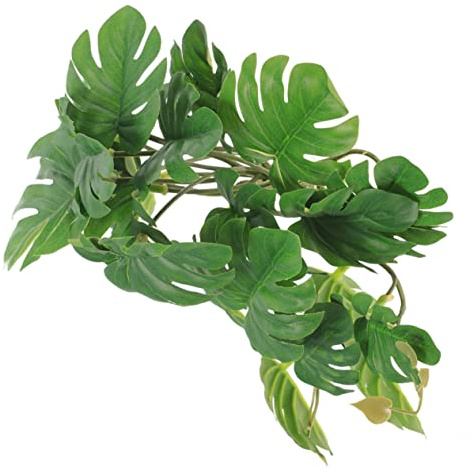 Levemolo Plante Suspendue Artificielle pour Terrarium Reptile Décor Flexible à Simulées Accessoire pour Habitat Lézards Caméléons et Geckos Ornement Naturel pour Cage et Bureau
