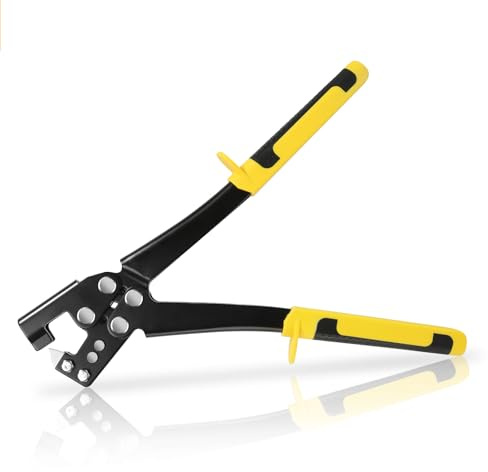 Profil Verbundzange, Trockenbau Profilverbundzange Crimpzange Leichte Crimpzange für Stahlbolzen, Stahlkiel Lochzange mit Griff für Den Bau In HäUsern BüRos Lagerhallen