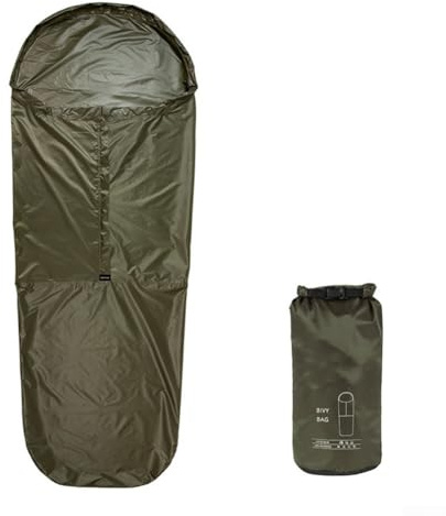 Sac de couchage bivouac respirant et imperméable avec matériau réfléchissant thermique pour la chaleur en plein air pour le camping (vert)