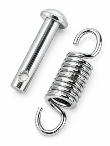 HEMOTON Ressort de Suspension pour Fauteuil Suspendu et Hamac Kit Crochet et Goupille Résistant pour Balançoire Extérieure Support Robuste pour Chaise Oeuf et Balancelle