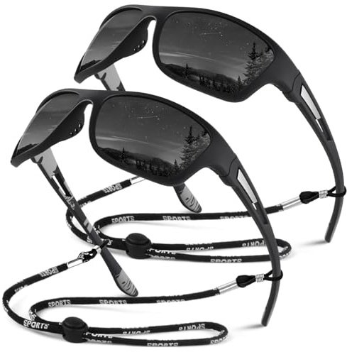 Sunier solglasögon män polariserade sport cykelglasögon damer speglade, okrossbara solglasögon fiske körning med 100 % UV400 skydd Cat 3 CE