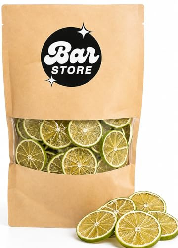 Rodajas de Lima Deshidratada - Guarnición Premium para Cócteles y Mocktails - 100% Natural Sin Aditivos - Lima Deshidratada Artesanal