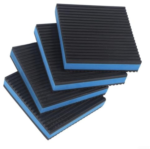 8 Stück Anti-Vibrationsmatten aus EVA & Gummi 100x100x20mm rutschfest für