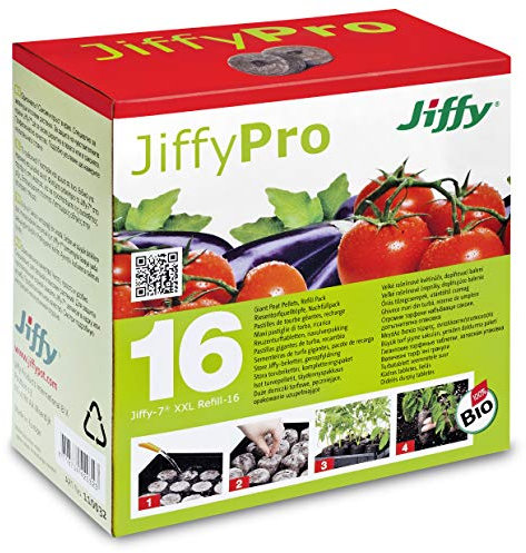 16 St. XXL - Quell-Tabletten 50mm Ø Aussaaterde, Anzuchterde, Torftablette - Torf-Quelltöpfe