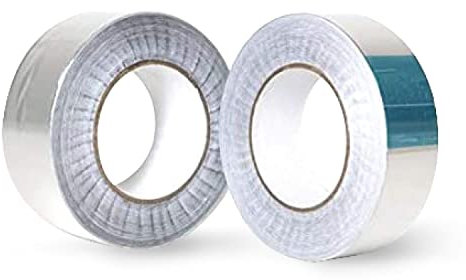 IRONLUX Cinta Adhesiva Ciega de Aluminio - Para Sellado de Placas de Policarbonato Celular - Impide Entrada de Polvo y Humedad - 62 mm x 50 ml