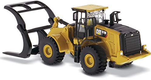 Diecast Masters CAT Caterpillar 972M Wheel Loader with Log Fork and Operator High Line Series 1/87 (HO) Scale Diecast Model 85950