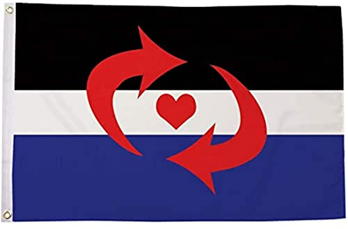 AZ FLAG Drapeau Fierté échangiste 150x90 cm Polyester 100D 2 Œillets | Usage intérieur et extérieur Drapeau décoratif libertin coutures doubles et bords renforcés avec œillets métalliques