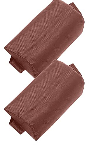 Baoblaze Kopfkissen Reisekissen Nackenkissen 2er Set mit Gummiband für Gartenliege, Gartenstuhl, Gartenmöbel, Braun