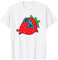 Strawberry Summer Fruit Sunglasses On Strawberry T-Shirt