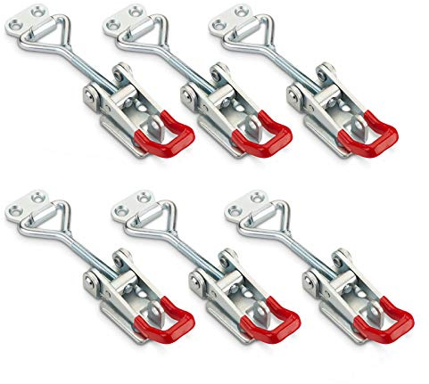 6er Set SOTECH Spannverschluss M6 Haltekraft 220kg | abschließbar Stahl verzinkt verstellbarer Kniehebelspanner