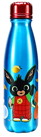 Bing - Borraccia in alluminio da 600 ml, per bambini, per il rientro a scuola, senza BPA