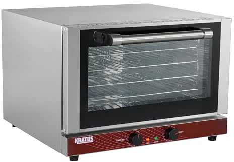 Kratos Commercial Countertop Oven | Half-Size Electric Convection Oven | Holds Four Half Size Sheet Pans | 1.5 Cubic Ft. | ETL Certified | 120V, 1600W (29M-002)