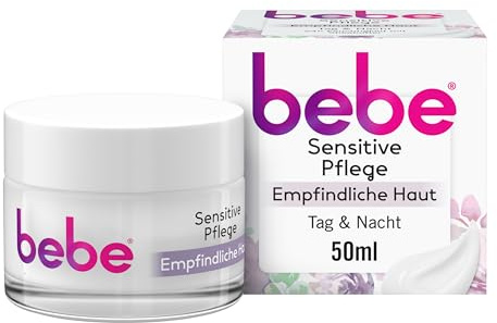 bebe Sensitive Care 50 ml, återfuktar 24 timmar för känslig hud med sheasmör