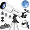 MEEZAA Teleskop, Teleskop Astronomie Erwachsene Profi, 80 mm Öffnung 600 mm Refraktor-Teleskop für Kinder und Einsteiger mit Stativ, Handyhalterung und Tragetasche zur Beobachtung Planeten und Mond