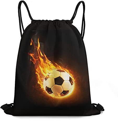 385 Rucksack Mit Kordelzug 3D Fußball Kordelzug Sportbeutel wasserdichte Personalisierter Turnbeutel String Bag Erwachsene Gymnastikbeutel, Für Strandurlaub, Schule, Yoga