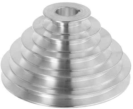 QUARKZMAN Aluminium A-Typ Riemenscheibe Keilriemenscheibe 5 Stufenscheibe Rad 25mm Bohrung 55-150mm Außen Durchmesser für A-Typ Keilriemen 12,7mm Breite Gürtel