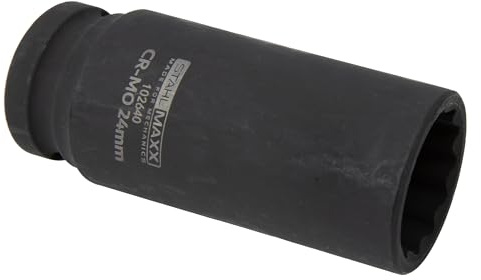 Stahlmaxx Kraft Steckschlüssel 12kant 24mm für Antriebswellen Vielzahn | für VW Audi Seat Skoda für Schlagschrauber