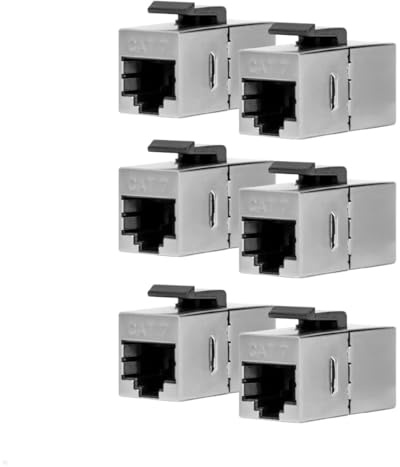 TecLines TKM015 Keystone Modul LAN CAT 7 RJ45 Buchse/Buchse (6)