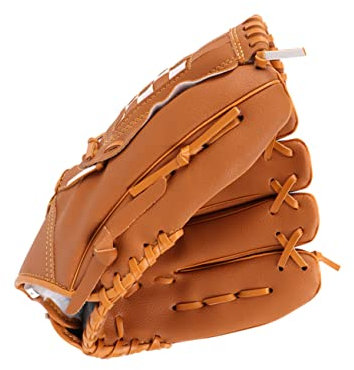 YARNOW PVC Baseballhandschuh Linke Hand Softballhandschuh Gelb Mit Flex-Aktion Ferse Für Outdoor-Sportarten Gepolstert Gefüttert Atmungsaktiv Und Strapazierfähig