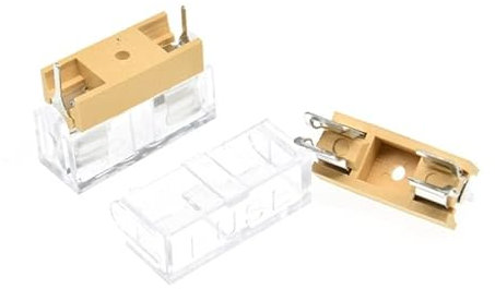50 Stück 5 x 20 mm Glassicherungshalter mit transparenter Abdeckung, 5 x 20 Sicherungsröhrensockel, Sicherungshalter for 5 x 20 mm Sicherungsplatine