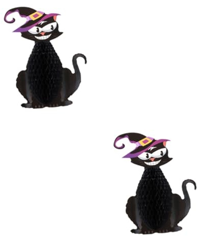 Cabilock 2st Wabenball Für Halloween Wabenkugel Dekoration Halloween-party Hängen Dekoration Aus Papier Katze Anhänger Halloween-dekoration Wabendekorationen Halloween-papierdekor