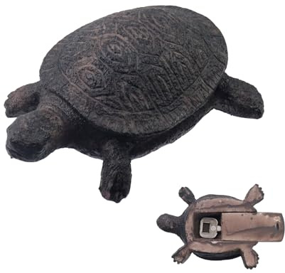 Coshar Key Hider Outdoor Hide a Key Outdoor Yard Garden Statue Spare Key Holder Outside Faux Key Hider Rock Ornament(Turtle)