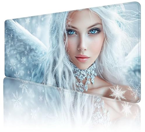 Tapis de Souris XXL Tapis Souris Blanc 1800x900 Tapis de Souris Gamer Femme ImperméAble et AntidéRapant Base en Caoutchouc avec Bords Cousus Mousepad,Une éTendu sous Main Bureau Accessoire,Q-39