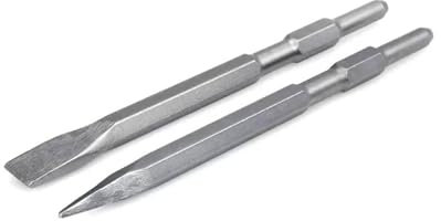 Burin électrique à Tige hexagonale SDS/Plus de 250 mm, Burin Plat à Pointe for maçonnerie, for béton, Briques, Murs, Roches(Flat Chisel)