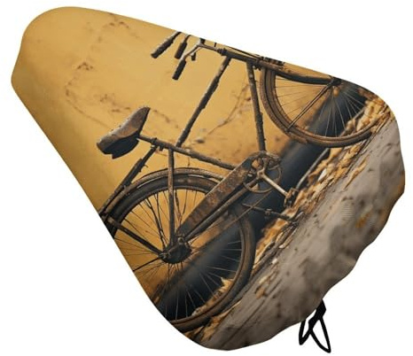 Old Rusty Vintage-Fahrradsitzkissenbezug, weich gepolstert, für Männer und Frauen, Komfort, wasserdicht, Rennräder, Sattelbezüge mit Kordelzug, Ersatzkissen für Berge