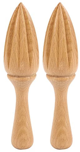 Reinscer 2Pcs Presse Citron en Bois Mini Presse-Agrumes Fruits Orange Agrumes Extracteur de Jus AlÉSoir Outil de Cuisine Multifonctionnel