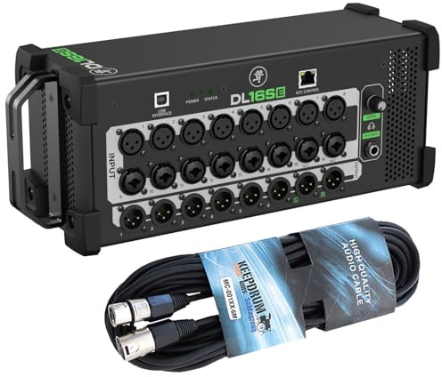 Mackie DL16SE Digitaler 16-Kanal Rack Mixer Mischpult + keepdrum XLR-Kabel
