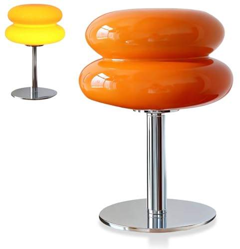 Gsycle Eiertarte Tischlampe, USB Energieeffiziente Pilz Lampe Retro Tischlampe Desk Nachtlicht Stehlampe Orange Für Schlafzimmer Im Wohnzimmer Schlafzimmer Kinderzimmer (Orange)