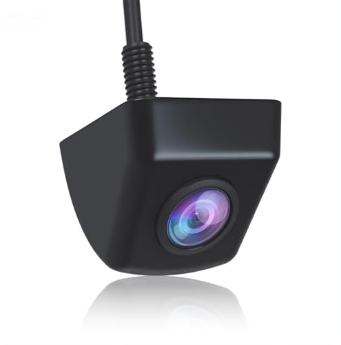 Retrocamera Auto Anteriore Laterale Posteriore 1080P HD, Impermeabile IP68 con Visione Notturna e Angolo di Vista 170°, Telecamera di Retromarcia per SUV, Camion, RV, Universale con Linea Guida On/Off