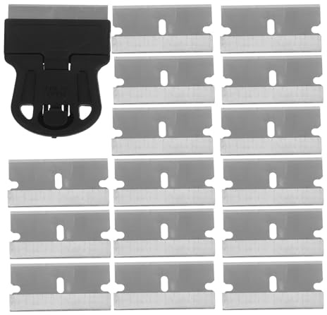 NIYANGLE Nagelkunst-plattenschaber Mit Rasierklingen Fliesenschaber Und Glasschaber Für Fugenentferner Klebstoffentferner Und Autoaufkleber Inklusive Ersatzklingen Und Manikürewerkzeugen