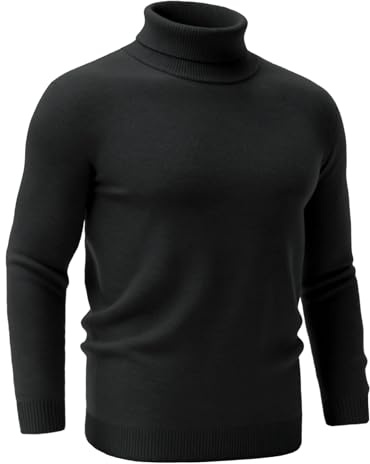 MAGCOMSEN Men's Turtleneck Jumpers Winter High Neck Work Warm Sweaters
