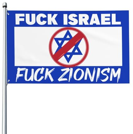 Cartello con bandiera di Israele 3x5, striscione con bandiera palestinese gratuito, arazzo con bandiere anti-Israele per la decorazione del cortile, senza asta portabandiera