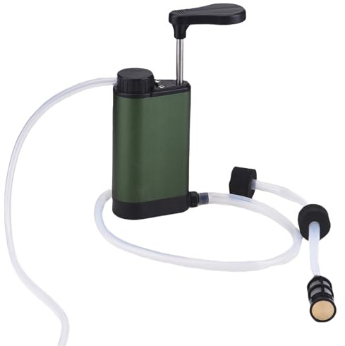 Generic Bärbart Vattenfilter, Vattenrenare 3 -stegsfiltreringssystem med 0,01 um Precision 1200 Ml/min Flöden med Slangklipp för Camping Vandringsberättelse (K8191)