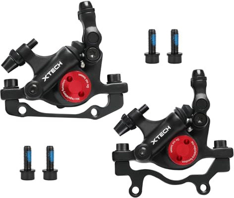 Hydrauliska skivbromsok för cyklar, HB-100 MTB-skivbromsar främre/bakre bromsok, dubbla kolvlinjebromsar, för mountainbikes, hopfällbara cyklar och landsvägscyklar (Svart(Fram+bak))